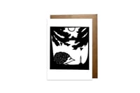 "Sleepy Hedgehog" card