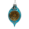 Aqua Glass Onion Christmas Tree Ornament
