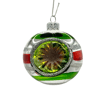 Red and Green Glass Ball Christmas Tree Ornament