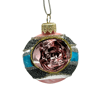 Pink and Aqua Glass Ball Christmas Tree Ornament