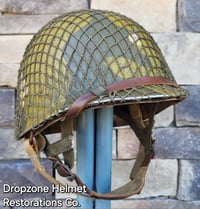 Image 3 of M2 D-bale 101st Airborne 506th 3rd Bn. PIR Helmet Front Seam Westingh Paratrooper Liner. 