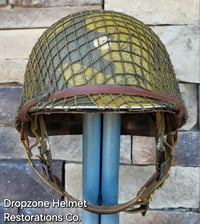 Image 5 of M2 D-bale 101st Airborne 506th 3rd Bn. PIR Helmet Front Seam Westingh Paratrooper Liner. 