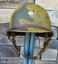 Image 10 of M2 D-bale 101st Airborne 506th 3rd Bn. PIR Helmet Front Seam Westingh Paratrooper Liner. 