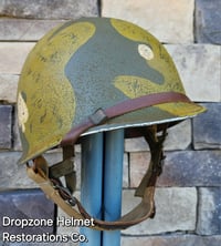 Image 8 of M2 D-bale 101st Airborne 506th 3rd Bn. PIR Helmet Front Seam Westingh Paratrooper Liner. 