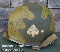 Image 2 of M2 D-bale 101st Airborne 506th 3rd Bn. PIR Helmet Front Seam Westingh Paratrooper Liner. 