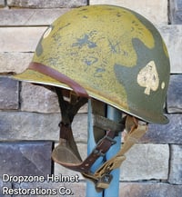 Image 6 of M2 D-bale 101st Airborne 506th 3rd Bn. PIR Helmet Front Seam Westingh Paratrooper Liner. 