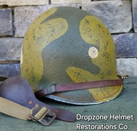 Image 11 of M2 D-bale 101st Airborne 506th 3rd Bn. PIR Helmet Front Seam Westingh Paratrooper Liner. 