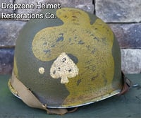 Image 4 of M2 D-bale 101st Airborne 506th 3rd Bn. PIR Helmet Front Seam Westingh Paratrooper Liner. 