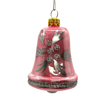 Pink Bell Glass Christmas Tree Ornament