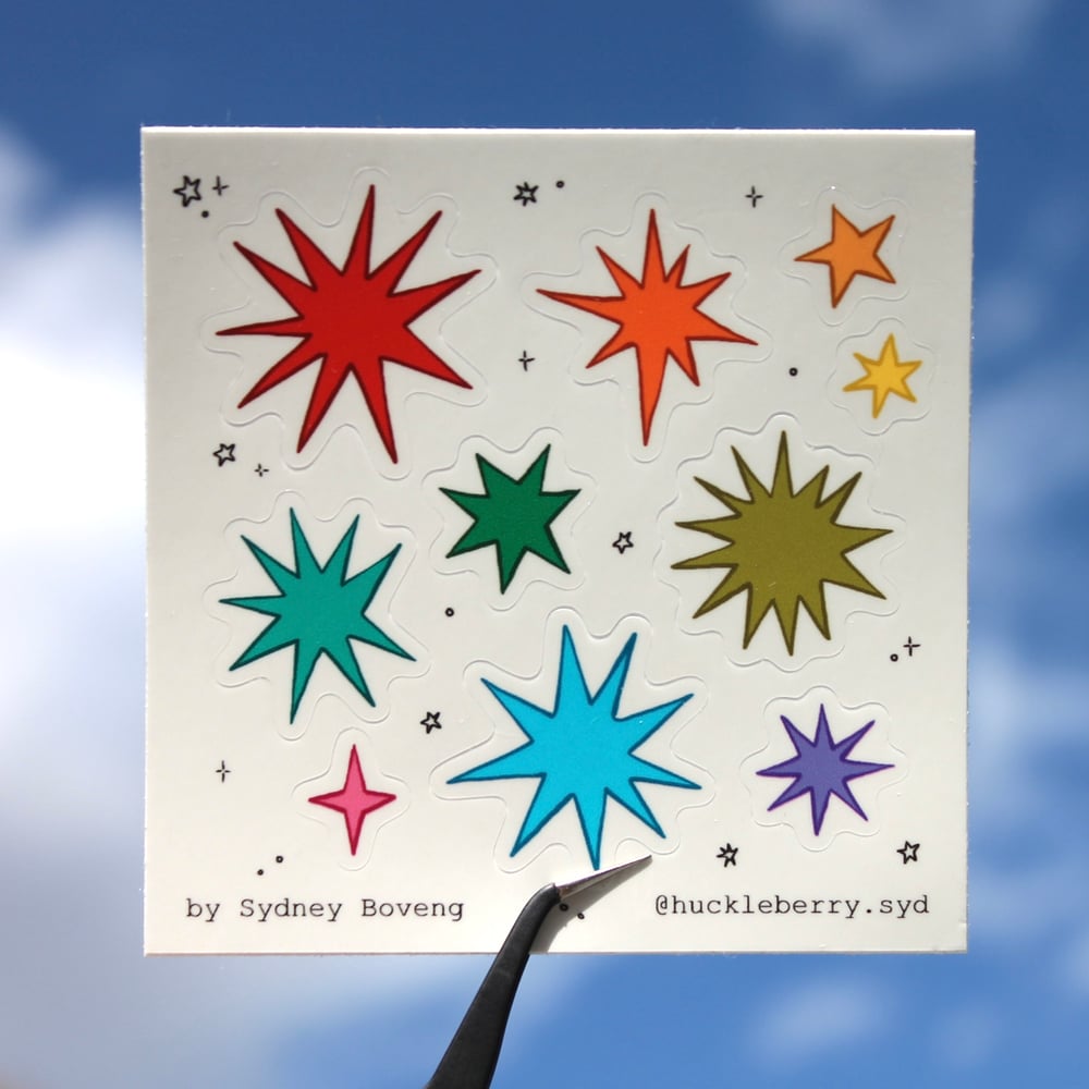 Image of Rainbow Stars Sticker Sheet