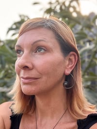 Image 1 of Copper barnacle earrings (black rustic)