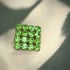 Art deco green Czech glass gem brooch Image 2