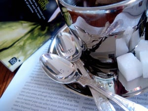 Image of "His & His" Antique Silver Tea Spoon Set