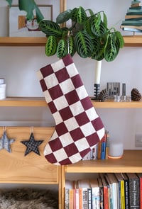 Image 1 of Christmas Stocking - Plum