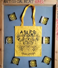 A Slice of Pizza Hate Shopper bag YELLOW