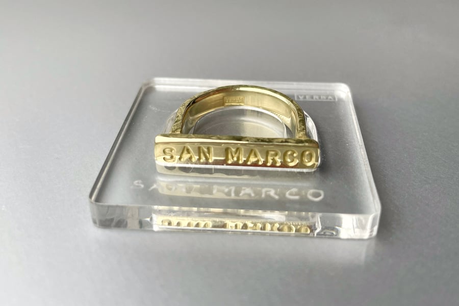 Image of "San Marco" yellow gold 750’ / 18 ct  Plain ring