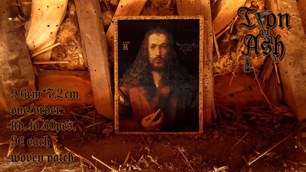 Albrecht Dürer - Selbstbildnis im Pelzrock (1500) woven Artpatch
