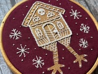 Image 5 of Small Baga Yaga Gingerbread House 4 Inch Embroidery Hoop