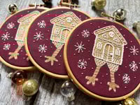 Image 6 of Small Baga Yaga Gingerbread House 4 Inch Embroidery Hoop