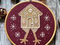 Image 3 of Small Baga Yaga Gingerbread House 4 Inch Embroidery Hoop