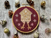 Image 2 of Small Baga Yaga Gingerbread House 4 Inch Embroidery Hoop