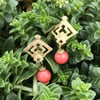 AZTECAH Earring Petite with Coral Bead