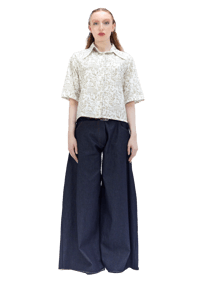 Image 1 of TOILE DE JOUY FLORENTIA CROP SHIRT