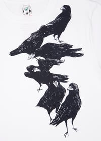 Image 3 of Crow Organic Cotton Rolled Sleeve T-shirt