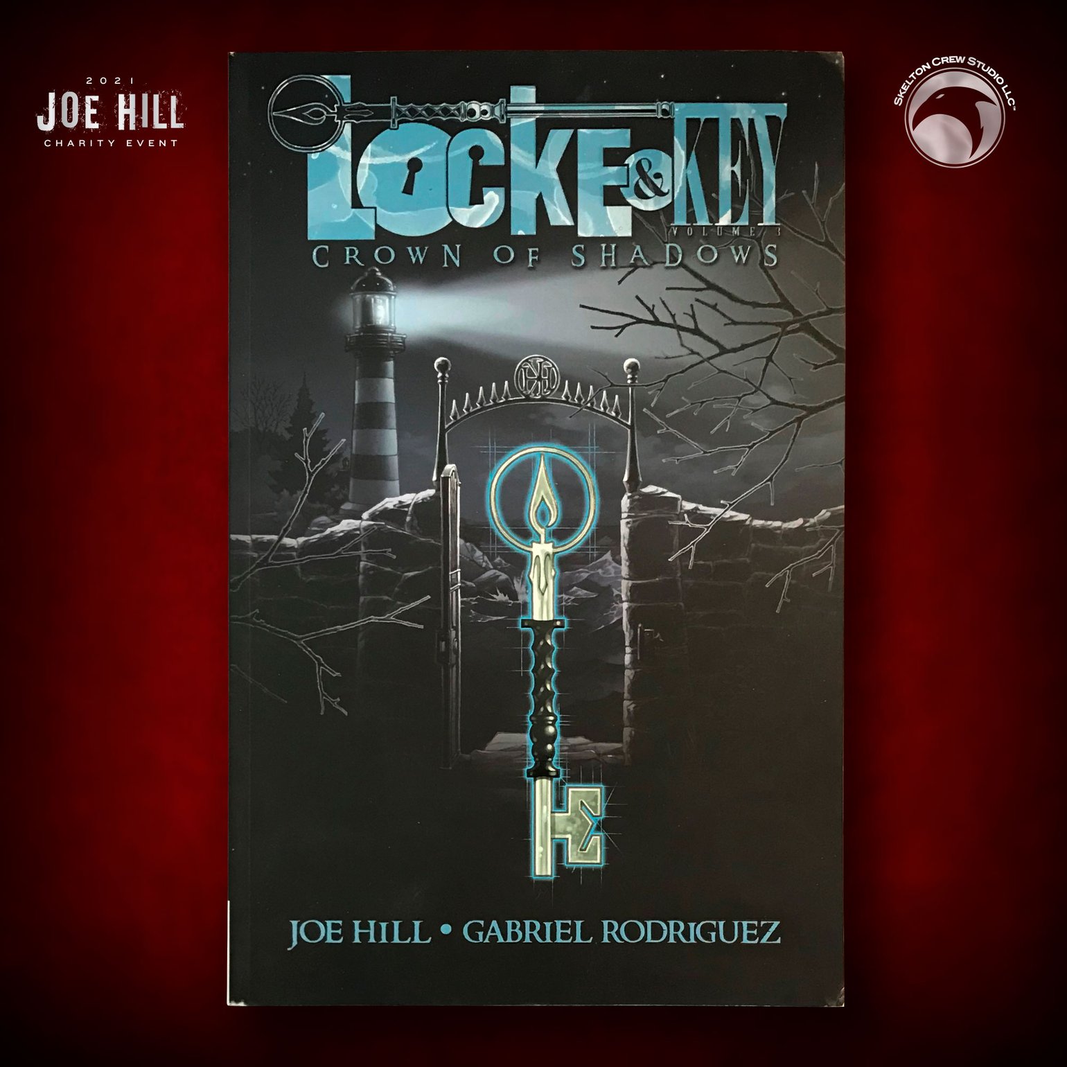 Image of JOE HILL 2024 CHARITY EVENT 4: SIGNED Locke & Key Crown of Shadows Vol. 3 TPB DAMAGED