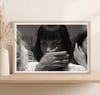 Pulp Fiction Movie Poster Print - Mia Wallace Toilet Scene, Funny Bathroom Wall Art