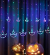 Multi Color Diwali LED DIYA string Curtain Flame Lights decorations