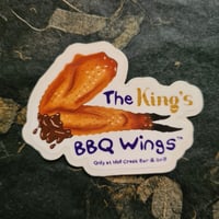 Image 3 of The King’s Wings - Tyrannosaurus rex BBQ Funny Die-Cut Vinyl Sticker