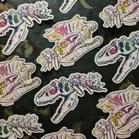 Image 2 of Allosaurus & Dilophosaurus - Large Clear Vinyl Stickers