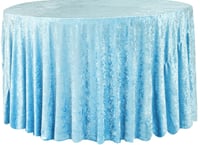 Velvet  baby blue table cloth 