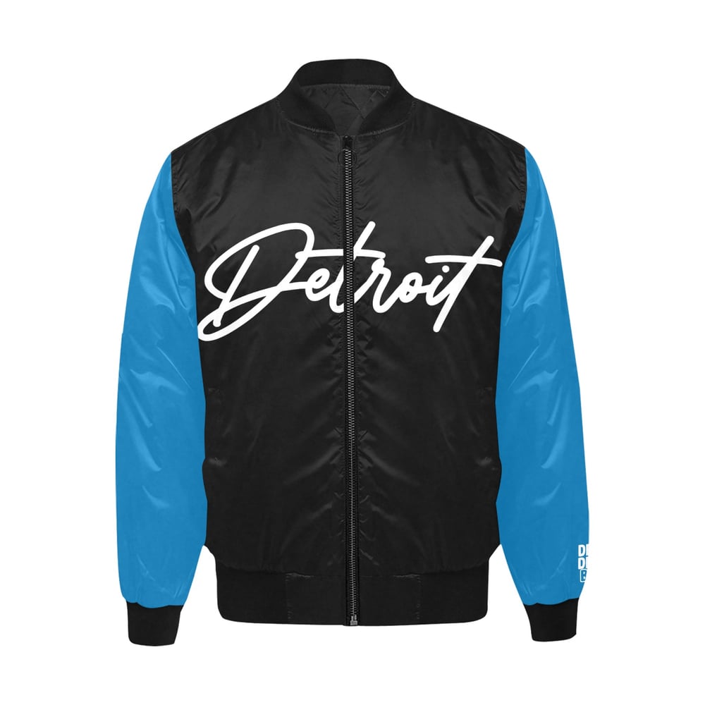 Image of Black/Blue Bomber Jacket