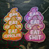 Image 5 of Eat Shit - Eat Coprolite - Glitter Die-Cut Vinyl Stickers
