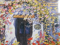 Image 3 of Rose Cottage by Simon Bull, Vintage Small Art Print, Limited Edition Signed Numbered, Framed 