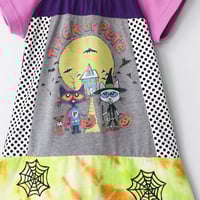 Image 2 of trick or pete the cat spiders webs 6/7 courtneycourtney halloween treat tshirt twirl dress