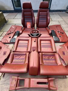 Image of Volkswagen Corrado VR6 Campaign Interior in original Brick Red / Red Tan