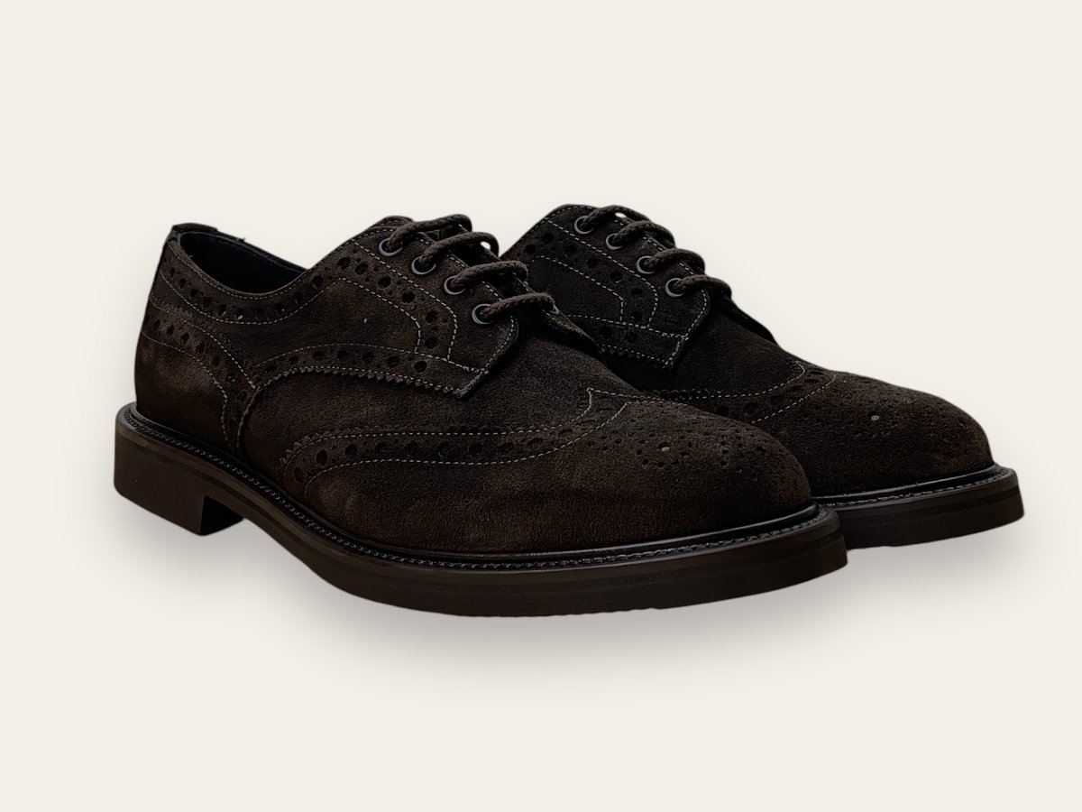 Image of Alfred dark brown suede by Brugnoli