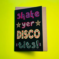 ‘Disco Tits’ Greetings Card