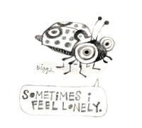 Image 1 of "Sometimes I feel lonely" original drawing