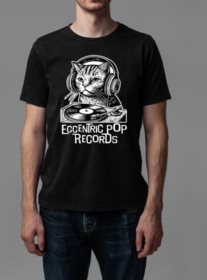 Image of New Shirts! Eccentric Pop Records DJ Kitty Kat Tee