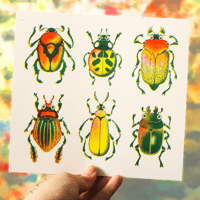 Image 2 of Beetles Riso Print