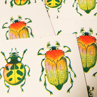 Image 3 of Beetles Riso Print