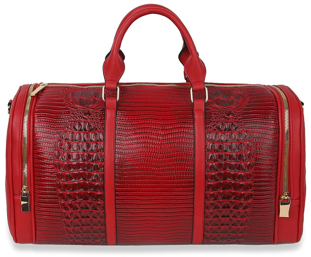 Image of Alligator Embossed Large Carry-On Handbag