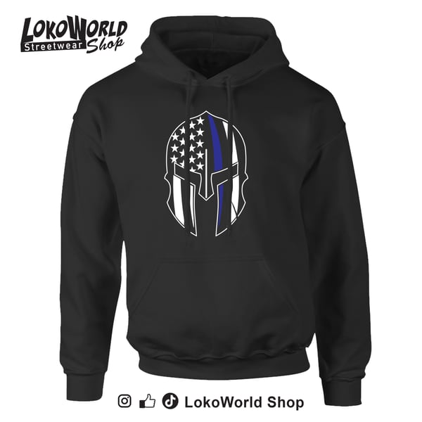 Image of Back The Blue, Thin Blue Line Police, Support Police, Black Hoodie