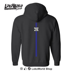 Image of Back The Blue, Thin Blue Line Police, Support Police, Black Hoodie