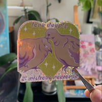 Image 2 of love deeply & without remorse mourning dove glitter sticker