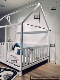 Image 2 of California KING Size 72x84 inches kids' bed with bed rails Teo Beds FREE SHIPPING